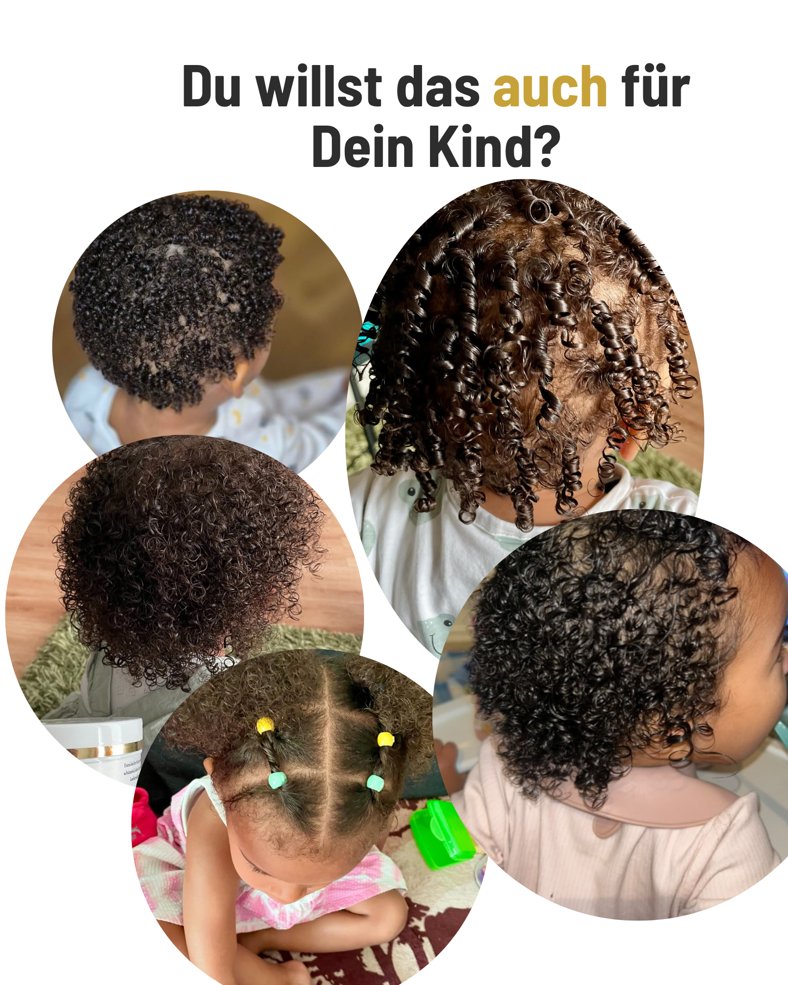 Haarwachstumsreihe Kinder